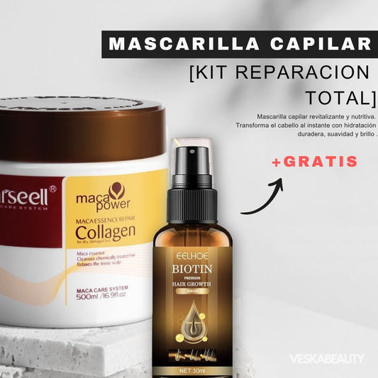 Mascarilla Capilar Reparación 500ml + Spray crecimiento GRATIS